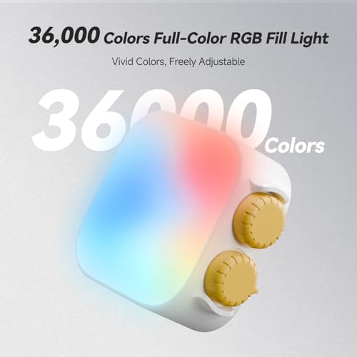 PHOTOOLEX Tofu Light, Magnetic RGB Video Camera Light, Portable Mini Panel Photography Lighting w Clip & Mini Tripod & Cold Shoe Mount, CRI 96+/2500-9900K/21 Scenes, for Selfie Video Conference Vlog