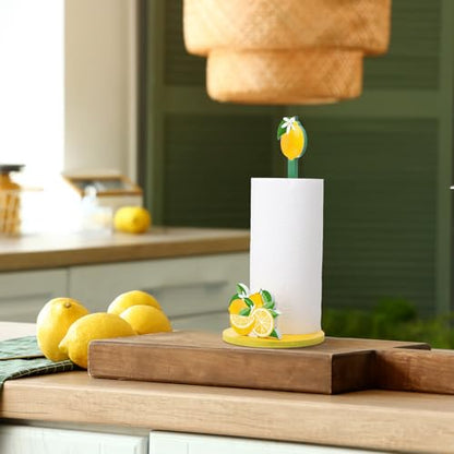 Namalu Lemon Paper Towel Holder Lemon Kitchen Decor Kitchen Fun Paper Towel Holder Dispenser for Bedroom Toilet Countertop Decor - style: Lemon