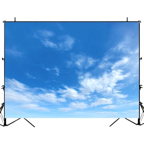 5x7ft Photography Backdrop Summer Blue Sky White Cloud White Beautiful Clear Cloudy Sunlight Calm Photo Backdrop Photography Background for Photoshoot Portrait Video Party Photo Studio Prop Booth - color: Color6