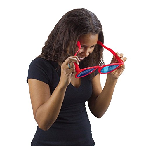 Pudgy Pedro's Jumbo Party Sunglasses | Novelty Shades Perfect for Birthdays, Theme Parties, Weddings | Giant Glasses - color: Red