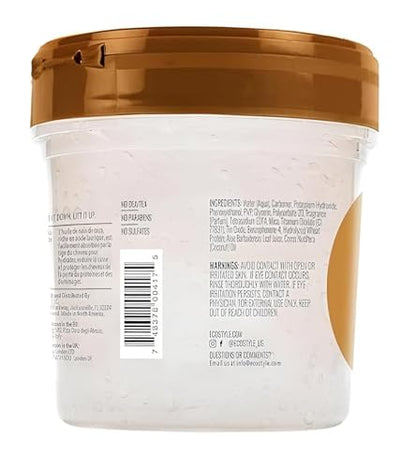 Eco Style Coconut Oil Styling Gel - Adds Luster and Moisturizes Hair - Weightless Styling and Superior Hold - Prevents Breakage and Split Ends - Promotes Scalp Health - Ideal for all Hair - 8 oz - size: 8 Ounce (Pack of 1)