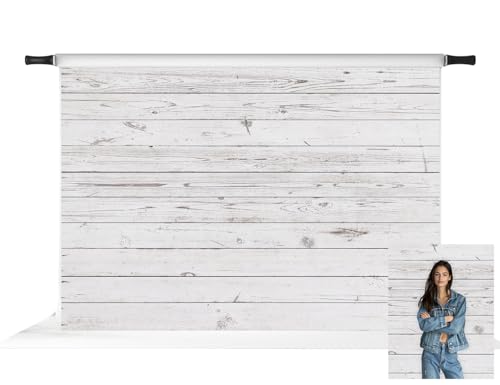 Kate 7x5ft White Wood Shiplap Backdrop Retro Wooden Wall Newborn Portrait Background Photo Fabric Studio Props - size: 7x5ft