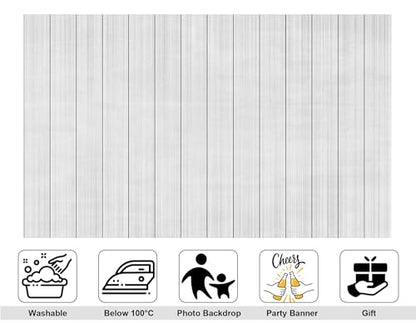 5x4ft Light Gray Vertical Slatted Wood Backdrop Neutral Texture Photography Background for Flat Lay Photos and Event Backdrop Decorations Tapestry Photo Booth Props - size: 5x4ft