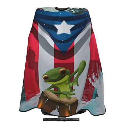 Puerto Rico Barber Cape With Adjustable Closure, Hairdressing Haircut Apron Barber Cover Gown For Hairdresser Styling Home - color: Boricua Puerto Rico
