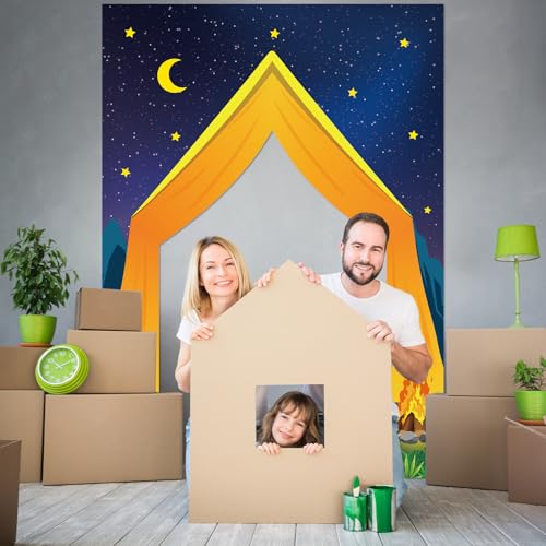 3Pcs Camping Party Decorations Porch Banners Backdrop for Summer Camp Campfire Adventure Door Cover Camper Theme Birthday Baby Shower Photo Booth Props Supplies - style: Camping Party