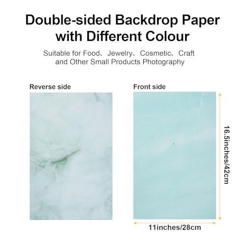 Meking 9PCS 16Patterns Product Photography Backdrops,Photo Background Flat Lay Tabletop Photo Backdrops for Food/Makeup/Jewelry Photography（16.5X11inch） - color: Mix color series