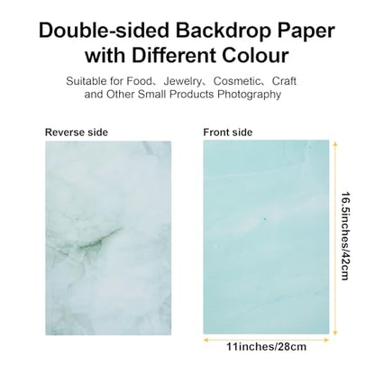 Meking 9PCS 16Patterns Product Photography Backdrops,Photo Background Flat Lay Tabletop Photo Backdrops for Food/Makeup/Jewelry Photography（16.5X11inch） - color: Mix color series