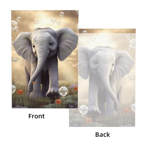 Cute Elephant Play Backdrop Background for Photography 5x7ft Photobooth Professional Photo Backdrop Curtains Video Photography Studio Photo Backgrounds Banner Booth Background Screen Parties - color: Cute Elephant Play