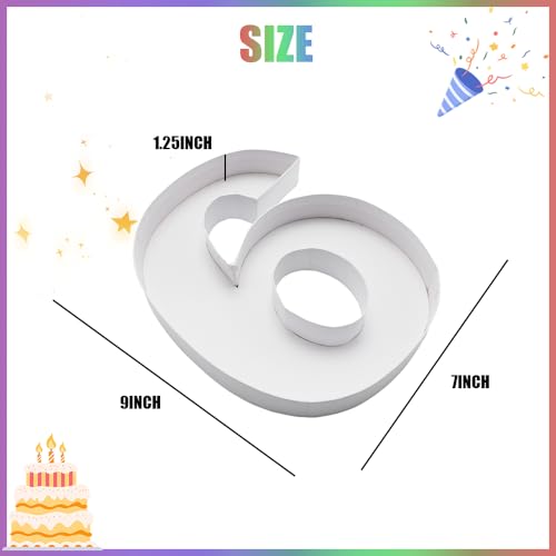 Charcuterie Cardboard Number Fillable Shaped Treat Decorative Box Anniversary Birthday Table Centerpiece (6&9 Style, 9inch) - size: 9inch, style: 6&9 Style