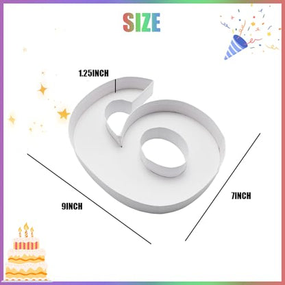Charcuterie Cardboard Number Fillable Shaped Treat Decorative Box Anniversary Birthday Table Centerpiece (6&9 Style, 9inch) - size: 9inch, style: 6&9 Style