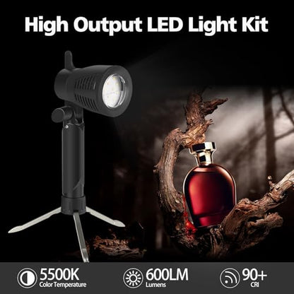 EMART Photography LED Continuous Light Lamp 5500K Portable Camera Photo Lighting for Table Top Studio - 2 Sets