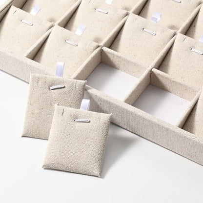 Oirlv 10 PCS Jewelry Display Cards Linen Earring Necklace Card for Selling - size: 10PCS Linen Jewelry Cards