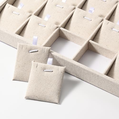 Oirlv 10 PCS Jewelry Display Cards Linen Earring Necklace Card for Selling - size: 10PCS Linen Jewelry Cards