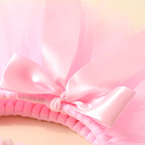 Ylsteed Newborn Girls Photography Prop Infant Tutu Skirt Newborn Lace Tulle Skirt Girl Photo Shoot Outfits Infant Princess Costume Clothes Photo Props-Light Pink - color: Pink