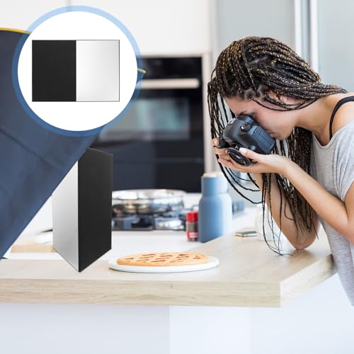 PRETYZOOM A4 Foldable Light Reflector Photography Cardboard, Portable Folding Reflective Board for Still Life and Jewelry Photo Studio Lighting Accessory