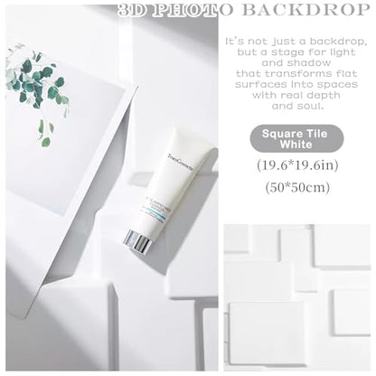 Large Photo Backdrop Board: 5PCS 8Patterns Product Photography Props for Food Jewelry, 3D Stereoscopic Background Table Top Small Shooting Kit (XL Size 24x24in)
