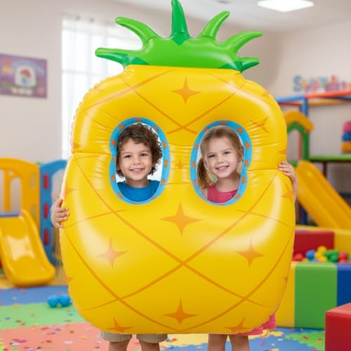 Colingmill 55 Inch Pineapple Photo Frame Inflatable Balloon Decorations Photo Backdrop Booth Selfie Frame Background for Xmas Party Supplies - style: Pineapple