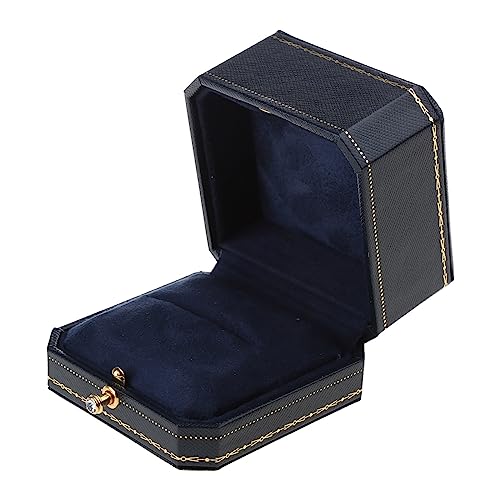 Luxury Box Vintage Jewelry Display Organiser Valentine Wedding Gifts Engagement Prop Bracelets Show Cases - color: Blue