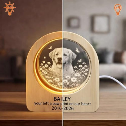 Personalized Photo Pet Memorial Night Light, Custom Dog Photo LED Night Light for Mom, Angel Memorial Keepsake, Sympathy Gift, Dog Mom Gift, Pet Lover Gifts - color: Style 13