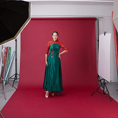 Seamless Photo Photography Background Paper Backdrop for Photoshoot, Videos, YouTube, Livestream, 107" x36', Scarlet - color: Scarlet