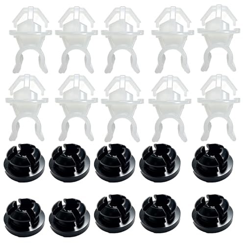 10PCS Hood Prop Rod Holder Clips & Grommets Compatible with Honda – Replaces 91503-SS0-003, 91604-SD2-013 – Fit for Accord, Civic, CR-V, Odyssey