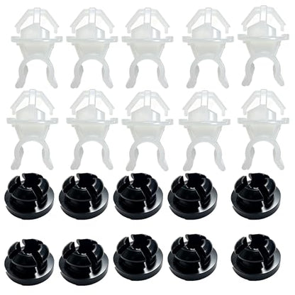 10PCS Hood Prop Rod Holder Clips & Grommets Compatible with Honda – Replaces 91503-SS0-003, 91604-SD2-013 – Fit for Accord, Civic, CR-V, Odyssey