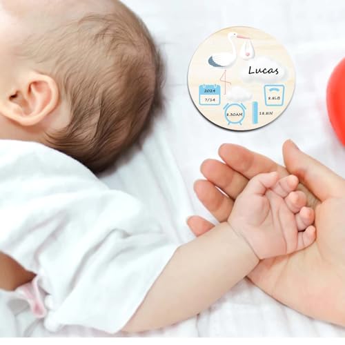 Wooden Baby Monthly Milestone Cards with Birth Announcement Sign Newborn Anniversary Cards Photography Props Baby Shower Gifts for Boys and Girls (Baby Milestone Cards) - color: Monthly Milestone Cards