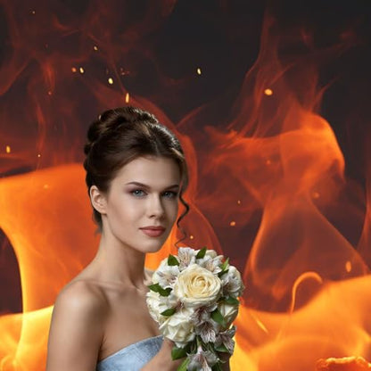 Dancing Fire Backdrop Background for Photography 5x7ft Photobooth Professional Photo Backdrop Curtains Video Photography Studio Photo Backgrounds Banner Booth Background Screen Parties - color: Dancing Fire