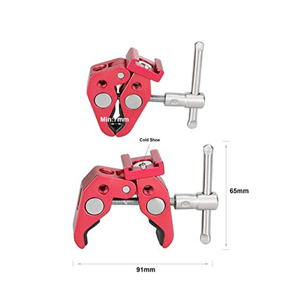 Super Clamp Crab Pliers Clip with Cold Shoe Adapter for DSLR Camera Studio