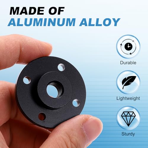 PATIKIL 3/8" Thread Tripod Adapter Holder 20mm Dia, 2Pcs Aluminum Alloy Flange Wall Mount Tripod Mount Plate with Screw for Magic Arm Monitor Light Flash DSLR Camera - size: 3/8" x 40mm