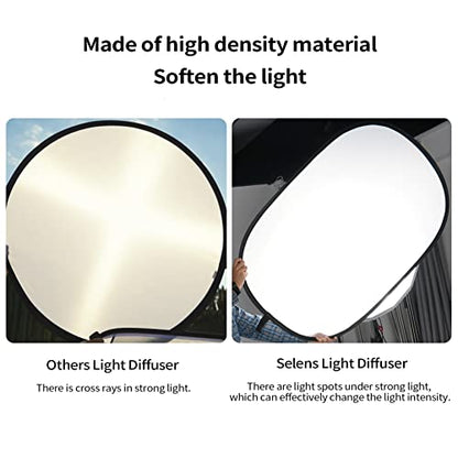 Selens Oval Light Diffuser, 59x78in/150x200cm Collapsible Pop-up Soft Light Diffusion with Portable Carrying Bag for Outdoor Photo Studio Lighting Video Live Streaming - size: 59x78inch/150x200cm with carrying bag