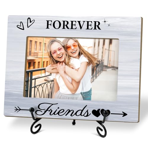 Forever Friends Picture Frame,Women Friend Bestie, 4 x 6 Picture Frame with Stand for Tabletop Display.(Light Purple) - color: Frame18