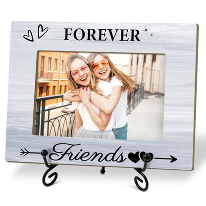 Forever Friends Picture Frame,Women Friend Bestie, 4 x 6 Picture Frame with Stand for Tabletop Display.(Light Purple) - color: Frame18