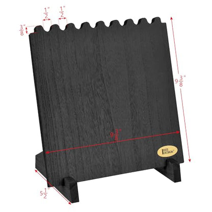 Ikee Design Set of 2 Wood Necklace Jewelry Display Stand for 8 Necklaces, Necklace Display Holder Organizer, Black Color - color: Black