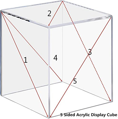 Clisela 3pcs Acrylic Cube Display Stands Box Risers with Hollow Bottoms, Food Risers for Buffet Table, Decorative Display Stand Shelf for Dessert Collectibles Jewelry Figures Show - Clear 3" 4" 5" - size: (3,4,5)"- Clear