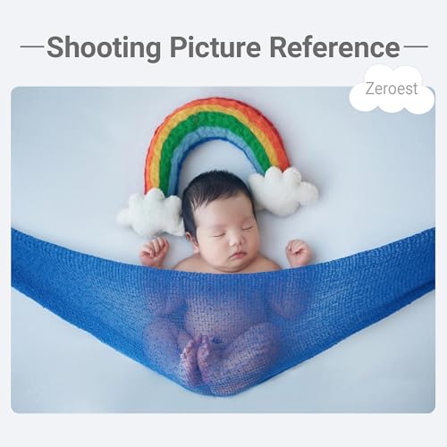 Zeroest Newborn Photo Prop Stretch Knit Wrap for Baby Photography Newborn Photoshoot Outfits Boys Girls Posing Blanket (Navy) - color: Navy