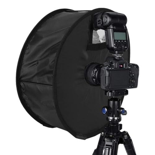 Softbox Diffuser, 42x16cm Foldable Ring Speedlite Flash Diffuser Macro Shoot Round Softbox with Storage Bag for Camera Flash Light