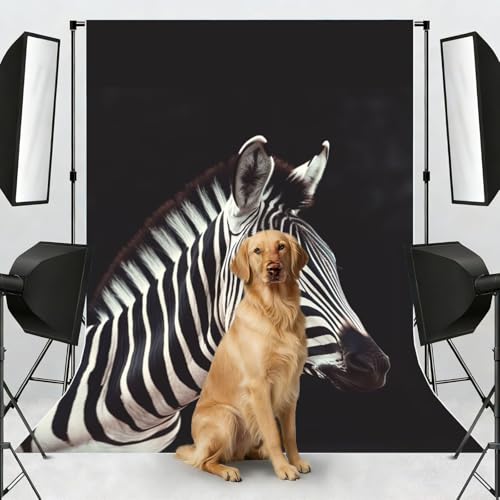 Animal Zebra Backdrop Background for Photography 5x7ft Photobooth Professional Photo Backdrop Curtains Video Photography Studio Photo Backgrounds Banner Booth Background Screen Parties - color: Animal Zebra