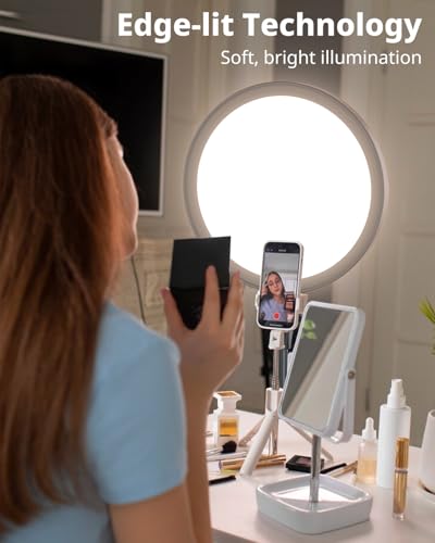 UBeesize 12" Ring Light with 62" Tripod Stand, Professional Big Ring Light with Phone Holder and Remote, Full Screen Lighting for Makeup, Live Stream, YouTube, Video Recording, Photography - size: 12in