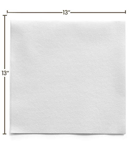 BloominGoods Linen-Feel Lunch Napkins - Disposable Cloth-Like Paper Napkins - Soft And Absorbant Luncheon Napkins For Kitchen, Parties, Weddings, Dinners or Events (Pack of 200)
