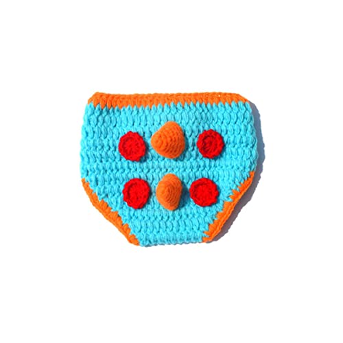 JIAHG Newborn Baby Photography Props Crochet Knitted Outfit Cute Dinosaur Hat & Pants Boys Girls Photoshoot Halloween Costume - color: Blue Dinosaur