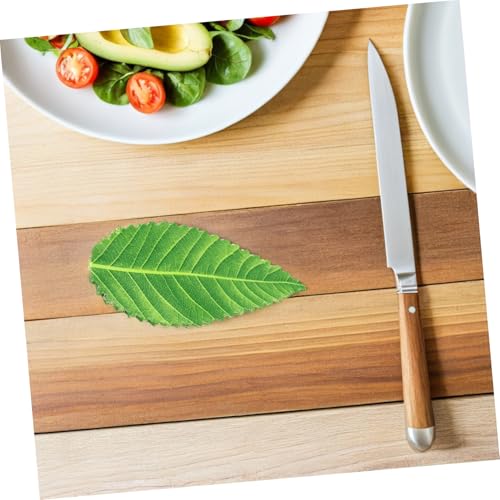 200pcs Reusable Sushi Plate Leaf Ornaments Green Artificial Leaves for Sashimi Dish Decoration Japanese Style Restaurant Sushi Decor for Cold Dishes and Food Photography