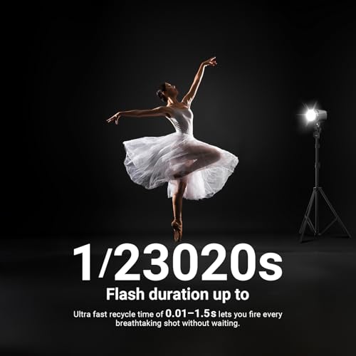 NEEWER 120Ws 2.4G TTL Outdoor Strobe Flash, Compatible with Godox, 1/8000s HSS Portable Studio Monolight with Modeling Light /3000mAh Battery/420 Flashes/1.5s Recycle for Photography Photoshoots, Q120