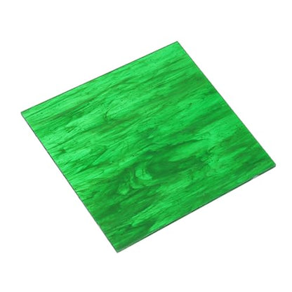 MECCANIXITY Stained Glass Sheet Mosaic Tile 3.9 Inch x 3.9 Inch Deep Green Stained Glass Sheets for Crafts DIY, Art Project - color: Deep Green