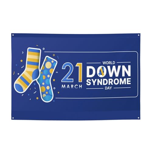 World Down Syndrome Day 321 Awareness Support Backdrops 47 * 71 Inches Holiday Party Photography Background Indoor Outdoor Festival Photo Banner Booth Props Wall Decoration - color: Orange