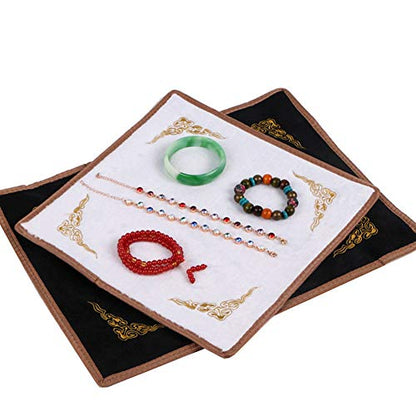 mollensiuer 1 Piece Black Velvet Jewelry Display Pads Display Jewelry Cloth for Rings Earrings Bracelet Watch (30 x 30 CM)