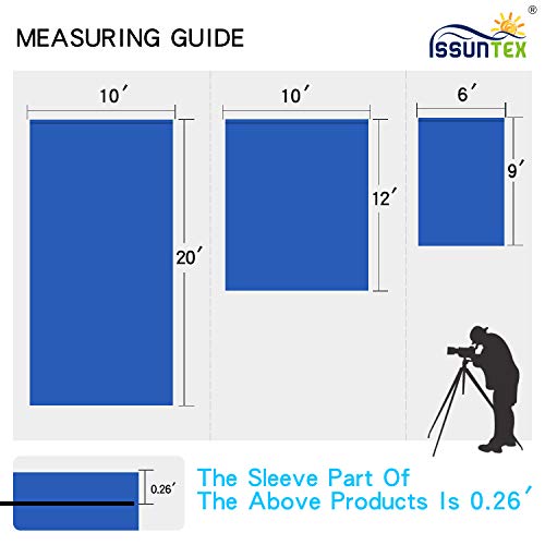 ISSUNTEX 6X9 ft Background Muslin Backdrop, Photo Studio, Collapsible High Density Screen for Video Photography and Television-Blue - color: Blue, size: 6X9 ft