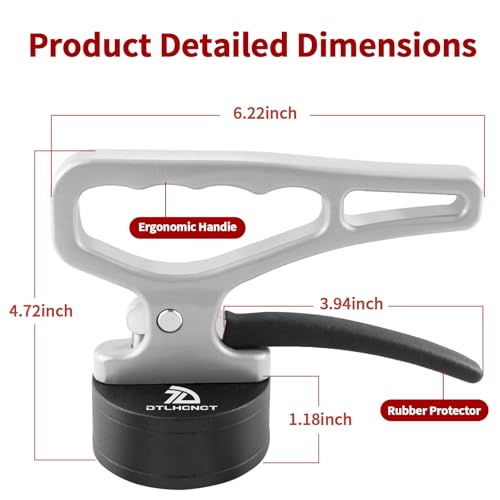 DTLHCNCT Strong Magnetic Pickup Tool with Quick Release Handle,Portable Lifting Magnet for Welding Positioning,Laser Cutting,Material Collection Ergonomic Design for Iron Plates, Steel & Metal Objects
