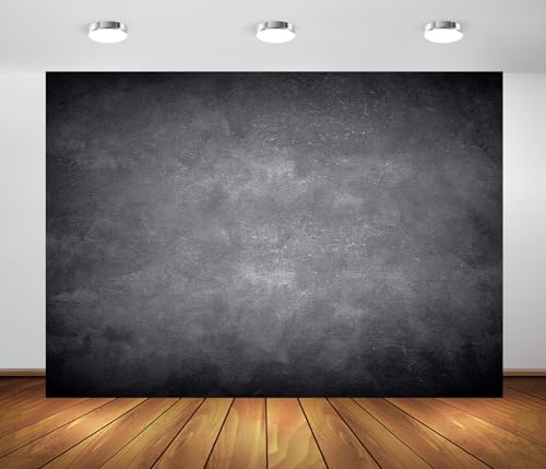 BELECO 15x8ft Fabric Black Gray Wall Backdrop Abstract Concrete Texture Grunge Wall Background Birthday Party Decorations Banner Kids Adults Portrait Photoshoot Studio Props - size: 15x8ft