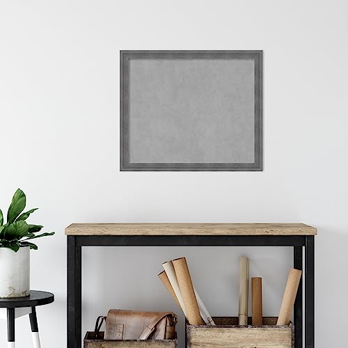 Amanti Art Blue Framed Magnetic Board 22x26 Medium Vision Board for use with Magnets, 100% Metal Sheet to Display Items as Office Decor or for Home Organization in mudroom, Kitchen or Kids Room - color: Dixie Blue Grey Rustic, size: 26"W x 22"H